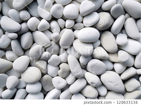 White stones background.White stones texture.Macro.AI Generative 128633138