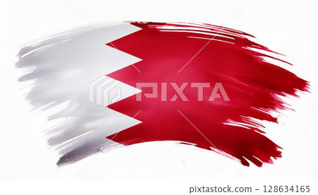 Watercolor Bahrain flag Watercolor Bahrain flag 128634165