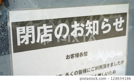 Notice of closure notice 128634186