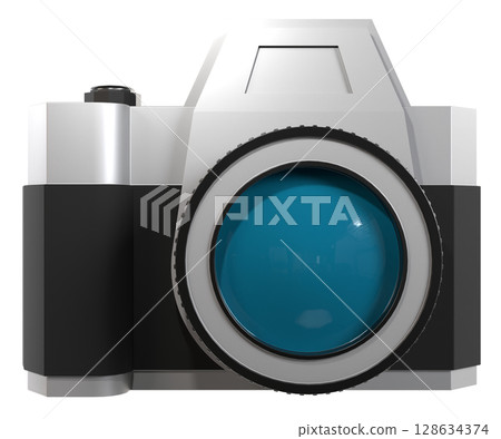 三維單眼相機的插圖素材 128634374