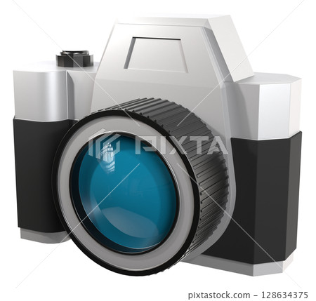 三維單眼相機的插圖素材 128634375