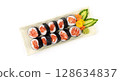 Salmon Maki Japanese food 128634837