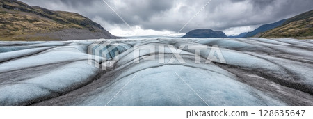 Stunning Glacier Landscape Dramatic Mountains Ice Texture Cold Winter Scene Nature Photography Stunning Glacier Landscape Dramatic Mountains Ice Texture Cold Winter Scene Nature Photography 128635647