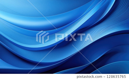 Fluid shapes and textures in varying shades of blue create abstract background Fluid shapes and textures in varying shades of blue create abstract background 128635765