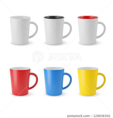 Set of Empty Cups 128636302