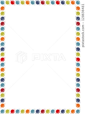 Saturn planet starts frame. Simple astronomy art design with empty space for your text. Baby shower design 128636481
