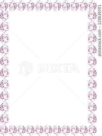 Aesthetic simple frame. Vector woman fashion frame for text. Simple template element for design Aesthetic simple frame. Vector woman fashion frame for text. Simple template element for design 128636501