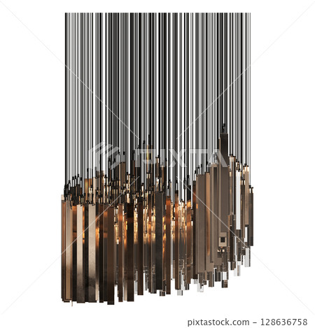 crystal chandelier for the interior isolated on transparent background, home lighting, 3D illustration, cg render crystal chandelier for the interior isolated on transparent background, home lighting, 3D illustration, cg render 128636758