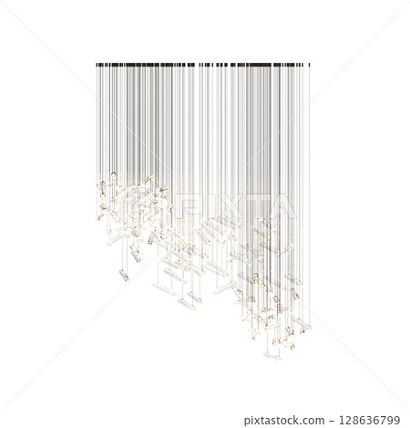 crystal chandelier for the interior isolated on transparent background, home lighting, 3D illustration, cg render crystal chandelier for the interior isolated on transparent background, home lighting, 3D illustration, cg render 128636799