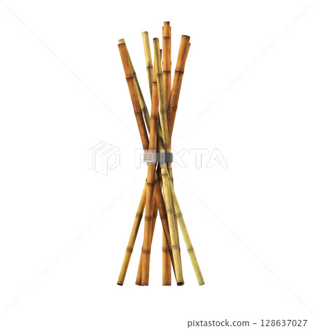 decorative flower in a pot isolate on a transparent background, 3D illustration, cg render 128637027