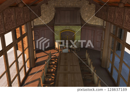 interior visualization, 3D illustration, cg interior visualization, 3D illustration, cg 128637189