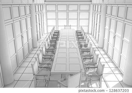 interior visualization, 3D illustration, cg 128637203