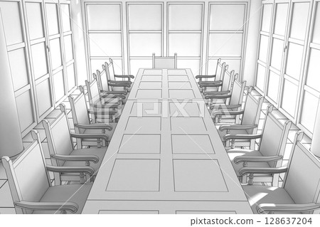 interior visualization, 3D illustration, cg 128637204