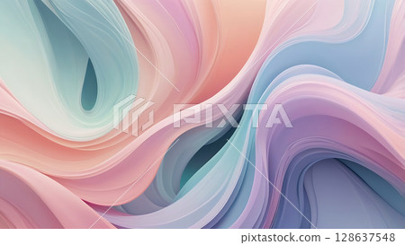 Whispering Waves of Soft Color 128637548