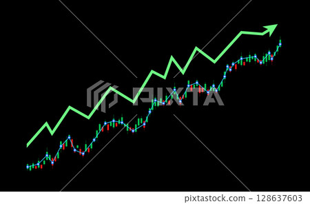 Stock market illustration on isolated background, flat vector illustration Stock market illustration on isolated background, flat vector illustration 128637603