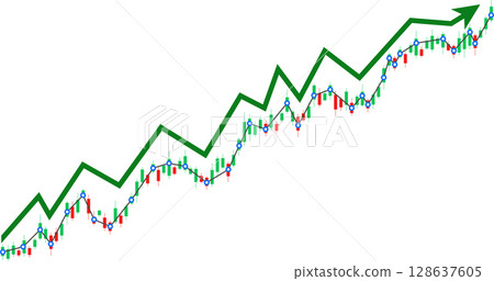 Stock market illustration on isolated background, flat vector illustration Stock market illustration on isolated background, flat vector illustration 128637605