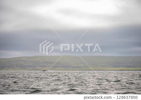 Section of the Missouri River in South Dakota during an overcast day with choppy waves Section of the Missouri River in South Dakota during an overcast day with choppy waves 128637800
