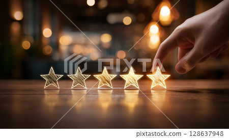 Star ranking image showing evaluation 128637948