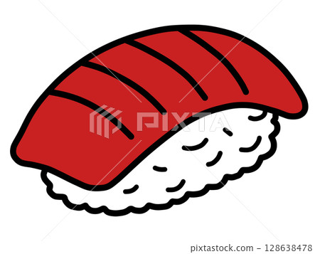 Tuna nigiri "AI generated image" 128638478