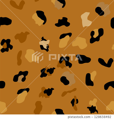 Seamless leopard print pattern. Fully seamless jaguar or cheetah skin pattern. leopard print textile fabric Seamless leopard print pattern. Fully seamless jaguar or cheetah skin pattern. leopard print textile fabric 128638492