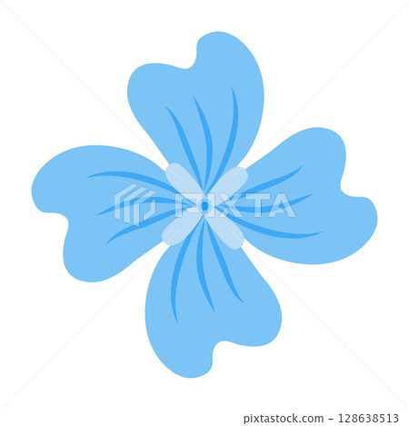 Wild and garden flowers, leaves. Modern vector botanical illustrations in trendy bright colors on white background. hand drawn floral design elements 128638513