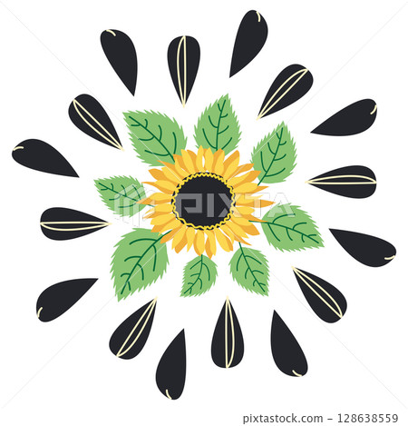 Wild and garden flowers, leaves. Modern vector botanical illustrations in trendy bright colors on white background. hand drawn floral design elements Wild and garden flowers, leaves. Modern vector botanical illustrations in trendy bright colors on white background. hand drawn floral design elements 128638559