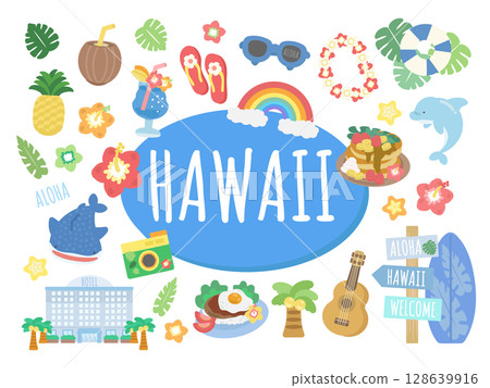 夏威夷插圖集 夏威夷插圖集 128639916