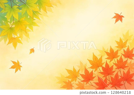 框架材料，秋葉，楓葉 128640218