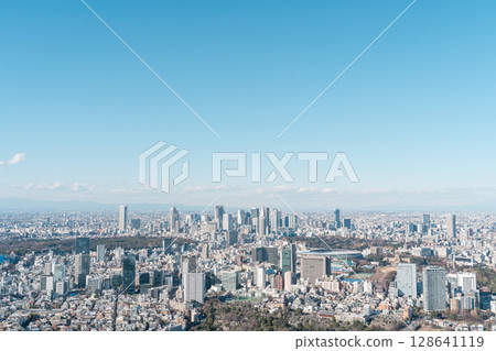 東京的摩天大樓、都市景觀、市區 東京的摩天大樓、都市景觀、市區 128641119