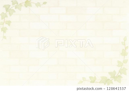 背景材料·常春藤和磚牆 128641537