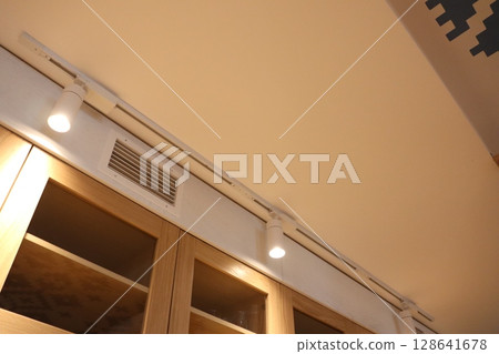 Exploring Modern Ceiling Lighting Design Concepts in a Contemporary Living Space Today 128641678