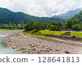 rural landscape with mountains 128641813