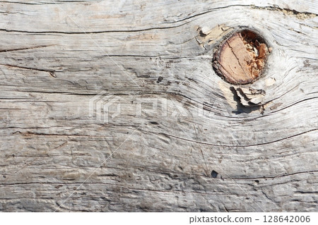 The natural wood texture shows a weathered knot, telling a unique story over time The natural wood texture shows a weathered knot, telling a unique story over time 128642006