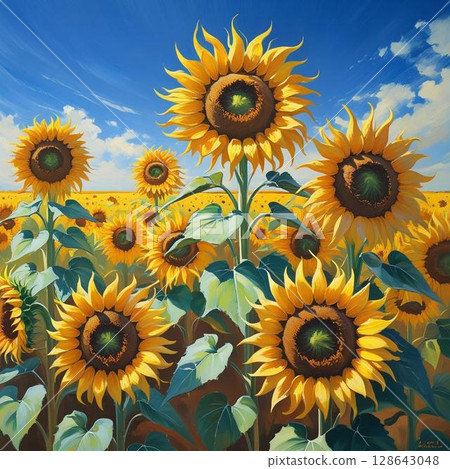 The big sunflower 128643048