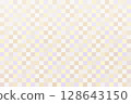 Light brown, yellow and purple mosaic square 128643150