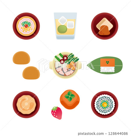 Wakayama gourmet illustration set 128644086