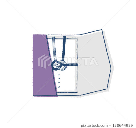 A condolence envelope in a fukusa A condolence envelope in a fukusa 128644959