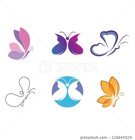 Beauty Butterfly Logo Template Vector Beauty Butterfly Logo Template Vector 128645029