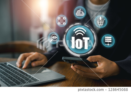 Explore the future of connectivity with IoT technology, showcasing smart devices and seamless integration for enhanced modern living. Explore the future of connectivity with IoT technology, showcasing smart devices and seamless integration for enhanced modern living. 128645088