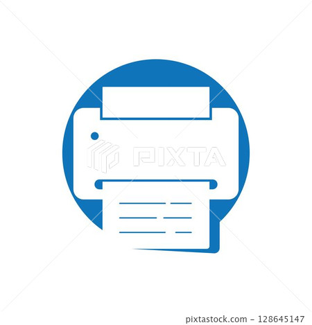 printer logo vector 128645147