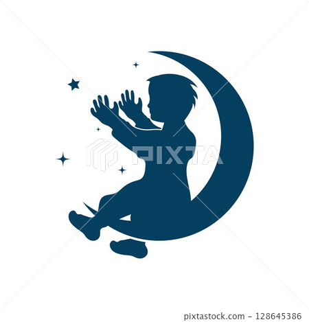 Child dreams logo designs concept vector, Kids Education logo symbol, Children Reaching star logo template 128645386