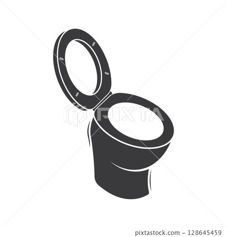 Toilet icon symbol vector isolated on white background Toilet icon symbol vector isolated on white background 128645459