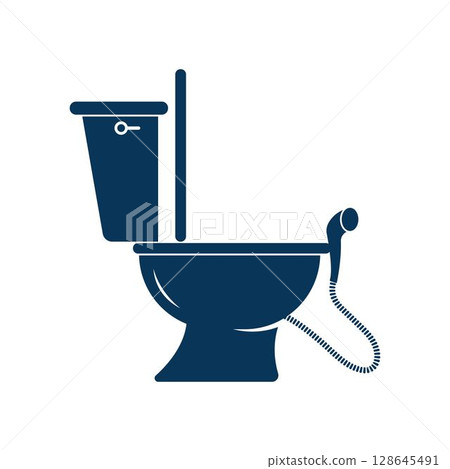 Toilet icon symbol vector isolated on white background Toilet icon symbol vector isolated on white background 128645491