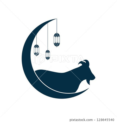Eid al Adha logo Vector template. Eid Al Adha Mubarak Template. 128645540
