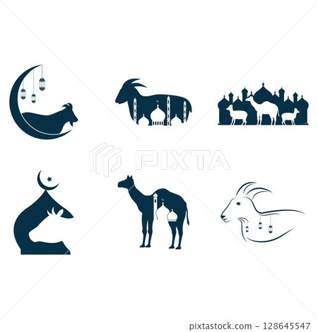 Eid al Adha logo Vector template. Eid Al Adha Mubarak Template. 128645547