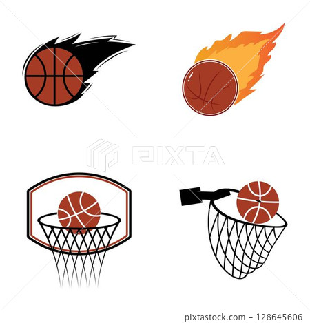 Basketball icon design template vector isolated illustration 128645606