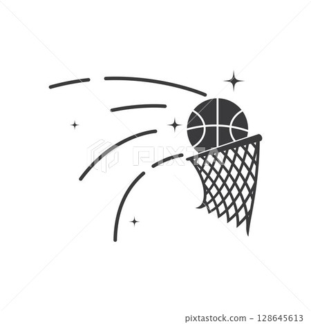 Basketball icon design template vector isolated illustration 128645613