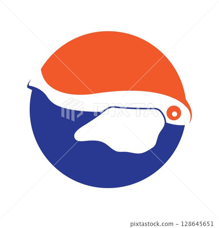 Baby salmon logo template. Fish logo vector template design 128645651