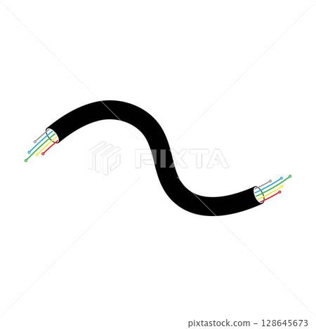 Viber optic cable icon vector flat design template Viber optic cable icon vector flat design template 128645673