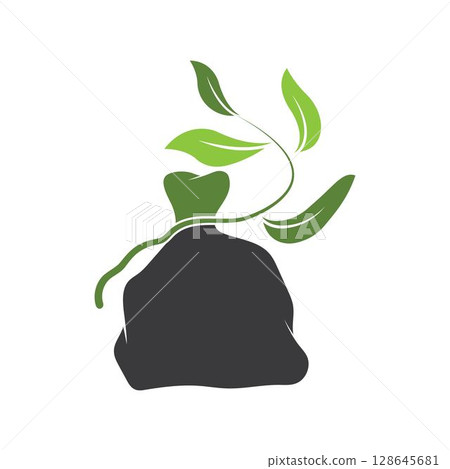 Eco Shop Logo Design Eco Bag Logo vector design illustration 128645681